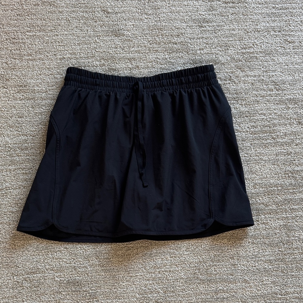 Beyond Yoga Black Women's Athletic Skort with Drawstring Waist